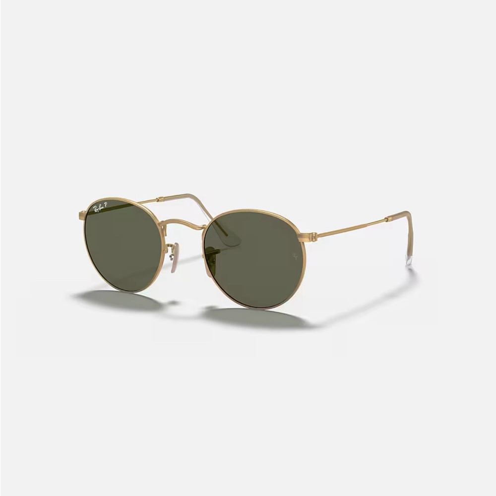 Ray-Ban Gold Frame Sunglasses with Green Lenses